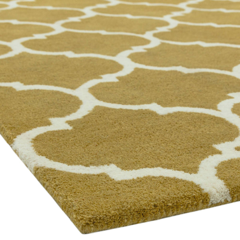 Atmacha Home & Living Rug Albany Ogee Ochre - Yellow/Gold - Modern Rug