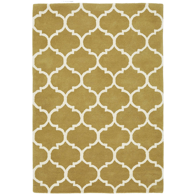 Atmacha Home & Living Rug Albany Ogee Ochre - Yellow/Gold - Modern Rug