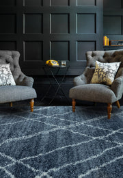 Atmacha Home & Living Rug Alto AL01 Blue & Cream Boho Rug