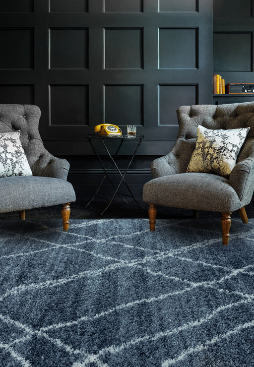 Atmacha Home & Living Rug Alto AL01 Blue & Cream Boho Rug