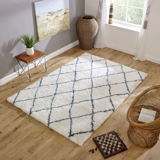 Atmacha Home & Living Rug Alto AL03 Cream & Blue Boho Rug