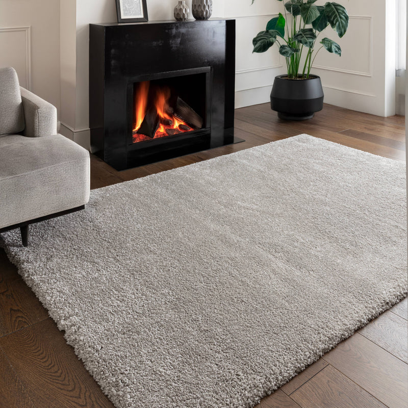 Atmacha Home & Living Rug Atlas Silver - Grey/Silver - Shaggy Rug