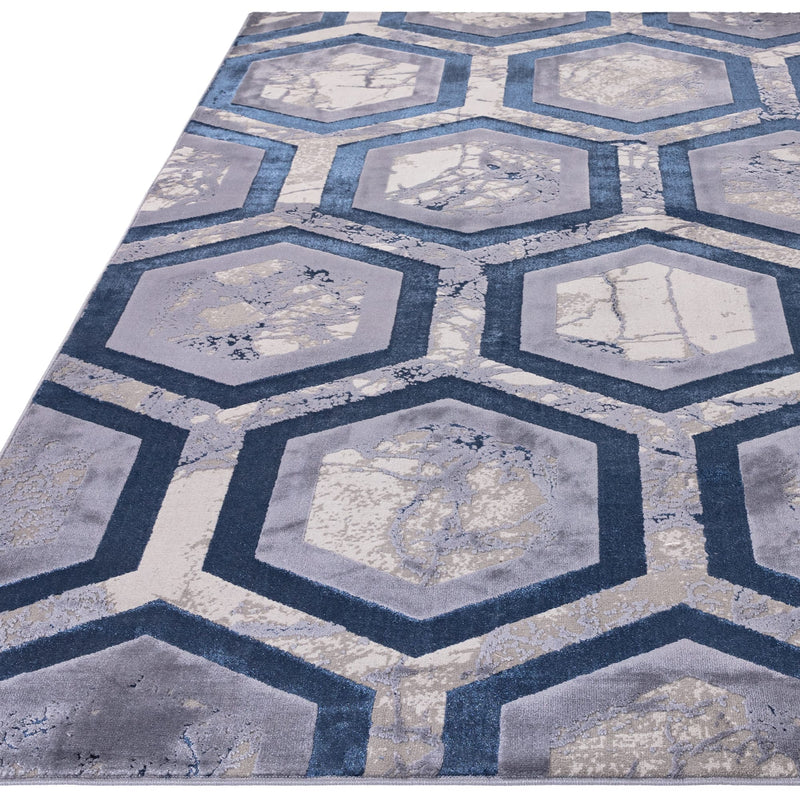 Atmacha Home & Living Rug Aurora Hexagon Rug AU19 Modern Rug