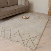 Atmacha Home & Living Rug Azera Berber Crosshatch - Cream/White Rug