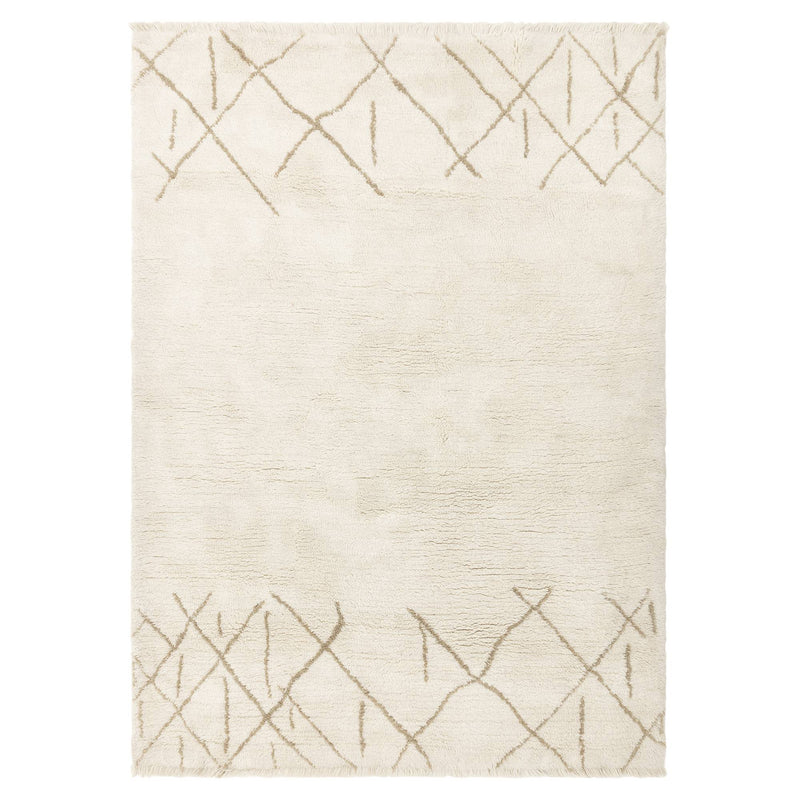 Atmacha Home & Living Rug Azera Berber Crosshatch - Cream/White Rug