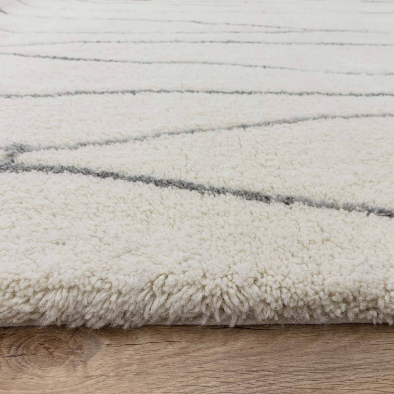 Atmacha Home & Living Rug Azera Berber Lineal - Cream/White Rug