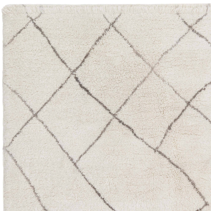 Atmacha Home & Living Rug Azera Berber Rhombus - Cream/White Rug