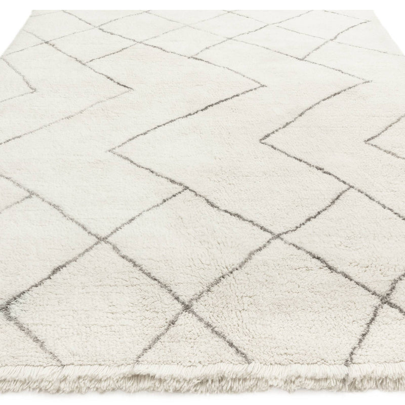 Atmacha Home & Living Rug Azera Berber Rhombus - Cream/White Rug