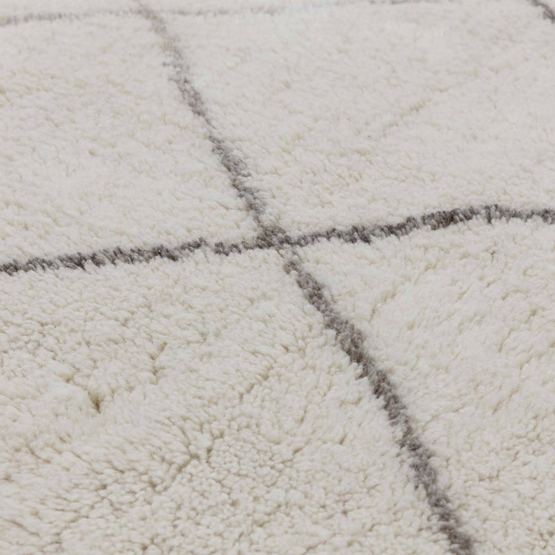 Atmacha Home & Living Rug Azera Berber Rhombus - Cream/White Rug