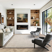 Atmacha Home & Living Rug Blade Border Putty/Silver 07 Plain Rug