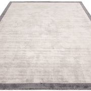 Atmacha Home & Living Rug Blade Border Silver/Grey 08 - Grey/Silver - Plain Rug