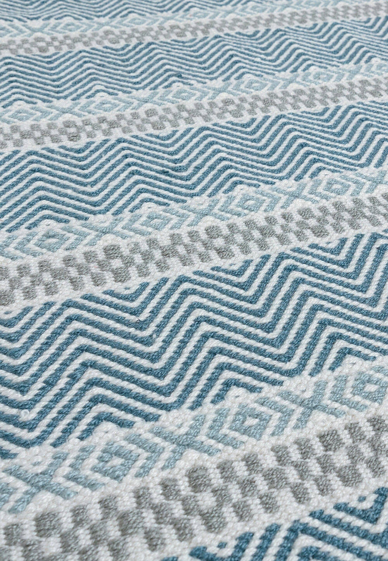 Atmacha Home & Living Rug Boardwalk Blue Multi Flatweave Rug