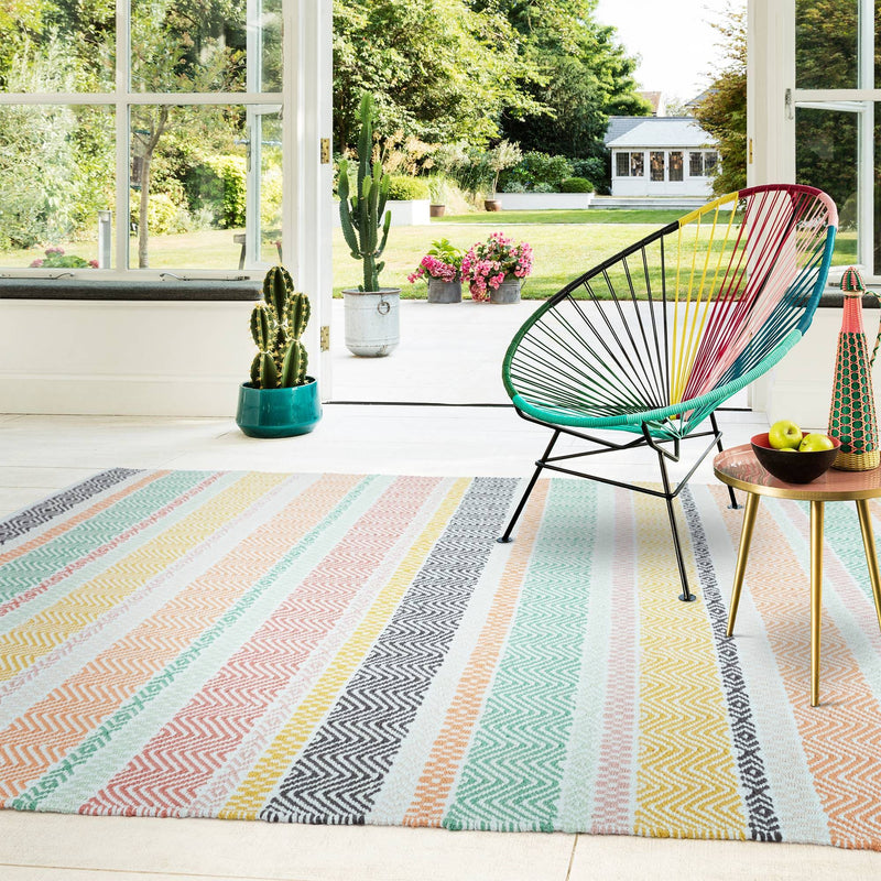 Atmacha Home & Living Rug Boardwalk Pastel Multi - Flatweave Rug