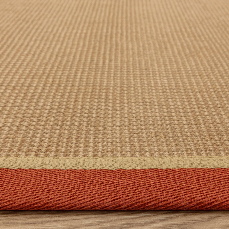 Atmacha Home & Living Rug Bordo Boucle Rust Linen - Beige/Natural - Flatweave Rug