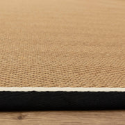 Atmacha Home & Living Rug Bordo Herringbone Charcoal Cream - Beige/Natural - Flatweave Rug
