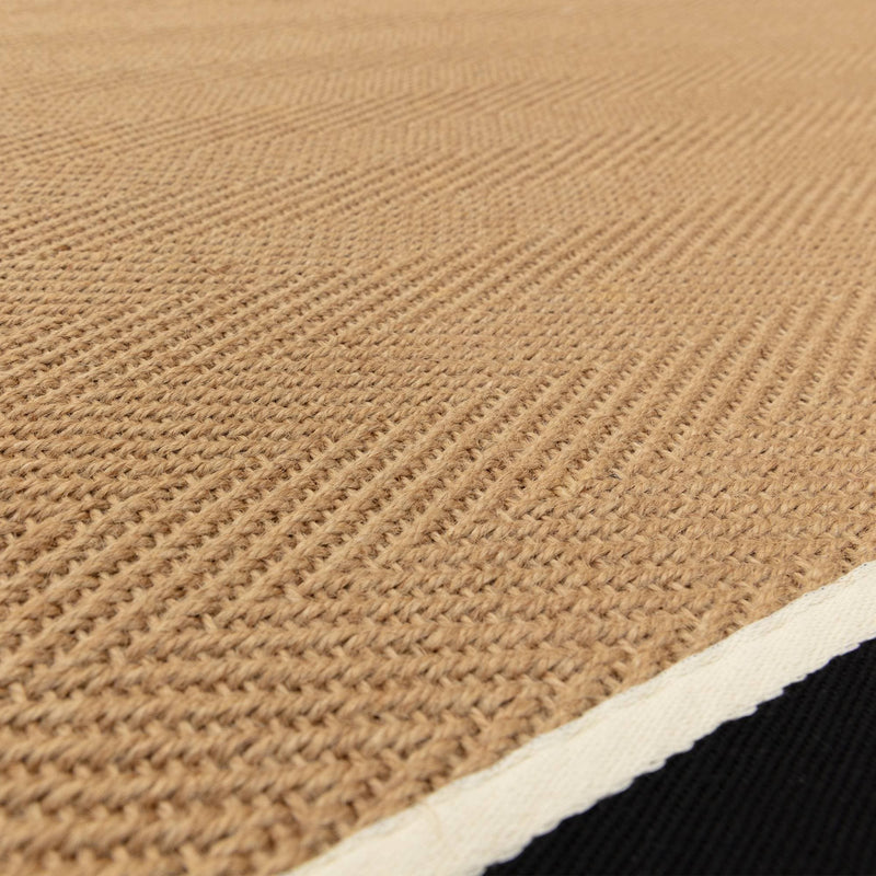 Atmacha Home & Living Rug Bordo Herringbone Charcoal Cream - Beige/Natural - Flatweave Rug