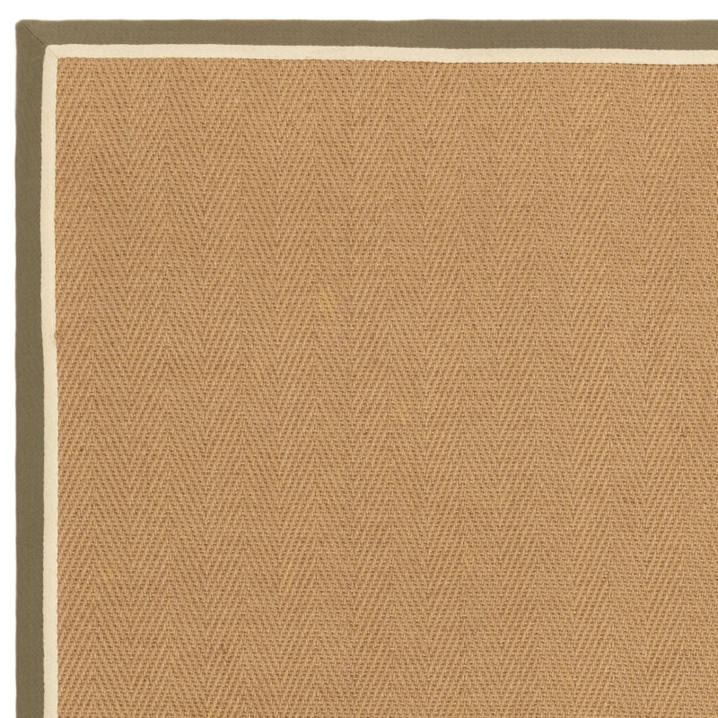 Atmacha Home & Living Rug Bordo Herringbone Khaki Cream - Beige/Natural - Flatweave Rug