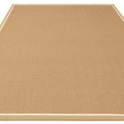 Atmacha Home & Living Rug Bordo Herringbone Linen Cream - Beige/Natural - Flatweave Rug