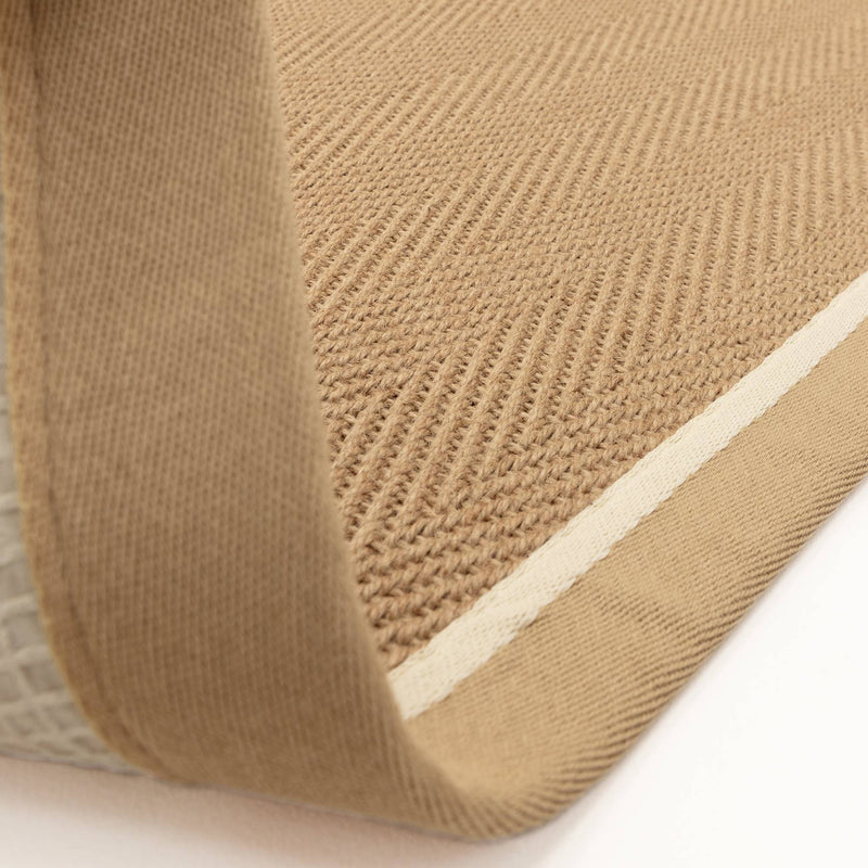 Atmacha Home & Living Rug Bordo Herringbone Linen Cream - Beige/Natural - Flatweave Rug