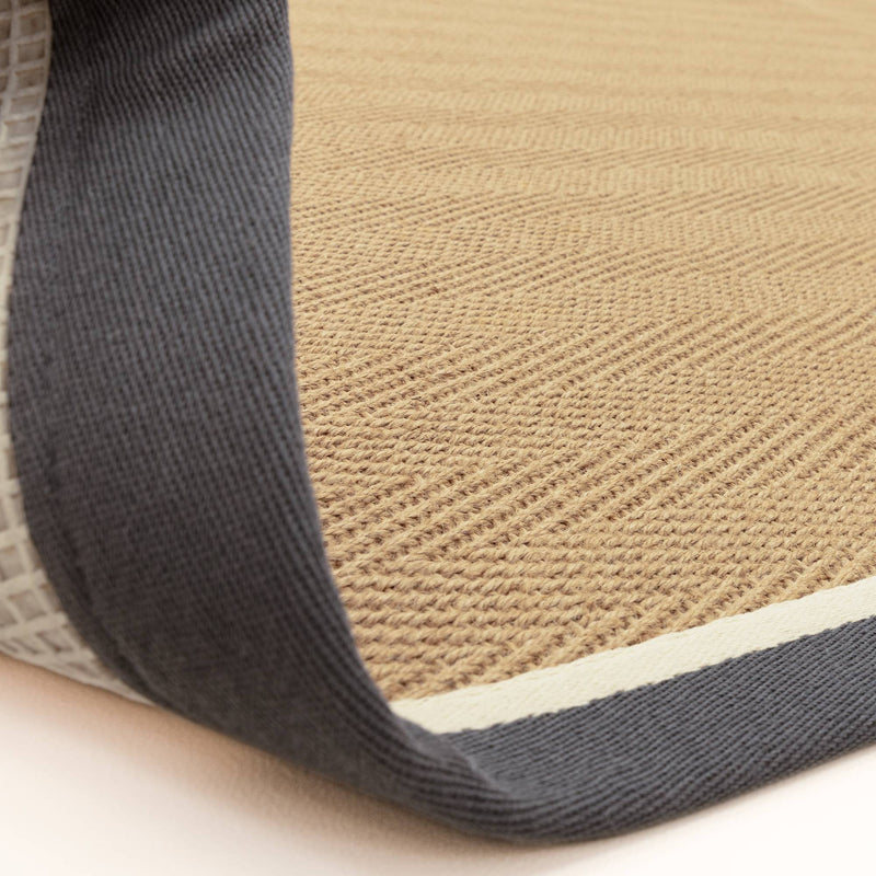 Atmacha Home & Living Rug Bordo Herringbone Slate Cream - Beige/Natural - Flatweave Rug