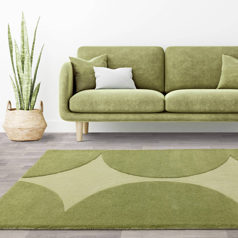 Atmacha Home & Living Rug Canvas 01 Reflect - Green - Modern Rug