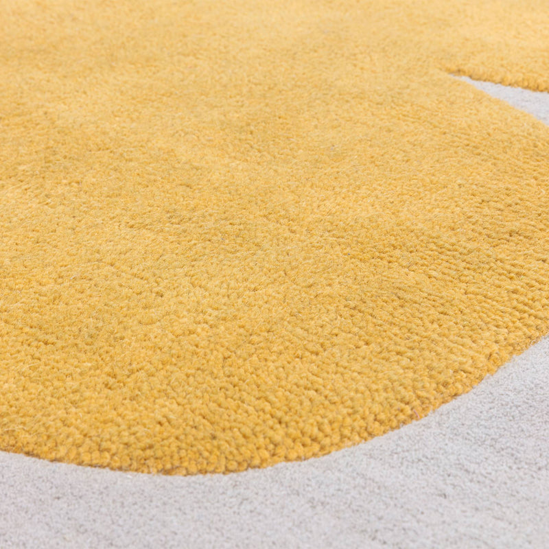 Atmacha Home & Living Rug Canvas 04 Sculpt - yellow - Modern Rug