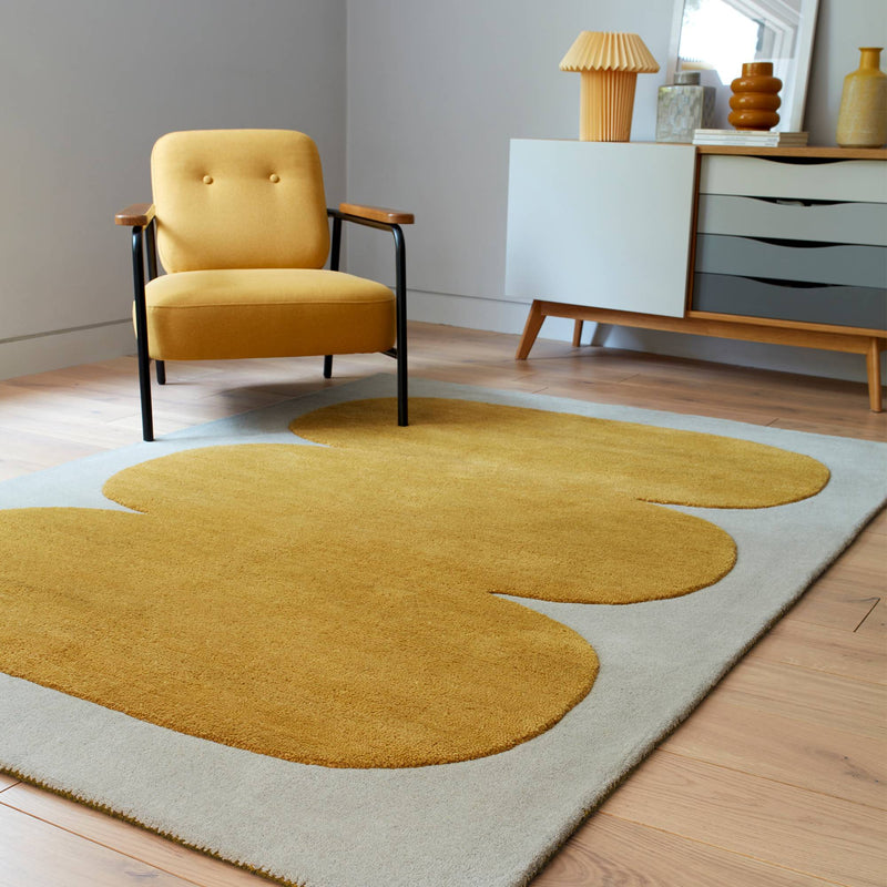 Atmacha Home & Living Rug Canvas 04 Sculpt - yellow - Modern Rug
