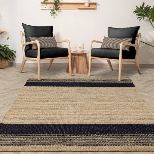 Atmacha Home & Living Rug Cedar Charcoal / Natural - Flatweave Rug