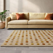 Atmacha Home & Living Rug Dotty Gold Modern Rug