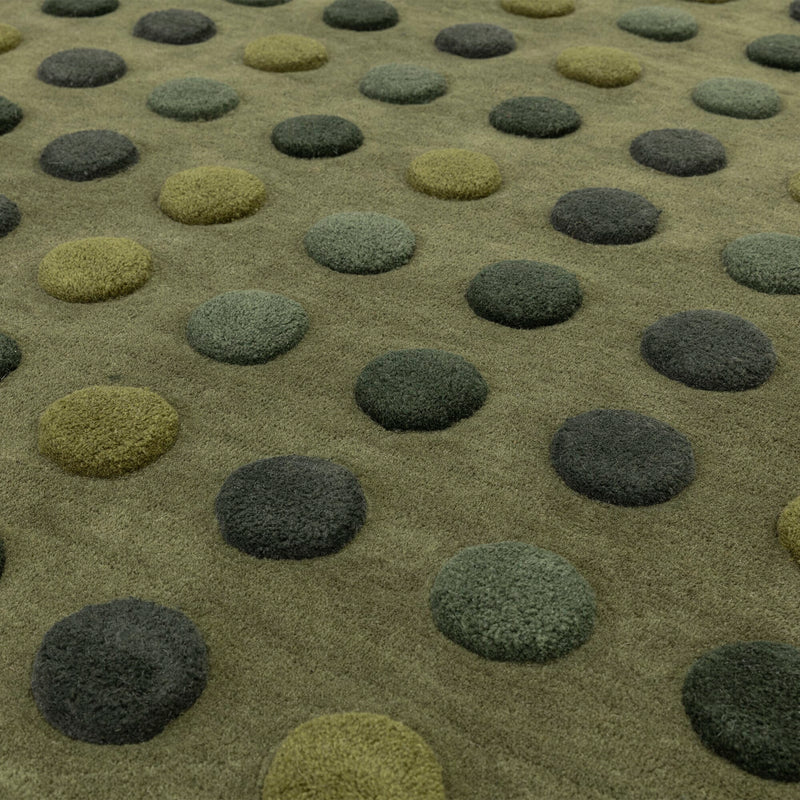 Atmacha Home & Living Rug Dotty Green Modern Rug