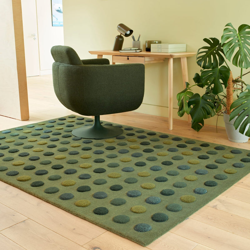 Atmacha Home & Living Rug Dotty Green Modern Rug