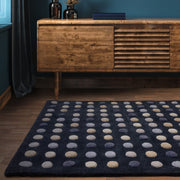 Atmacha Home & Living Rug Dotty Navy Modern Rug