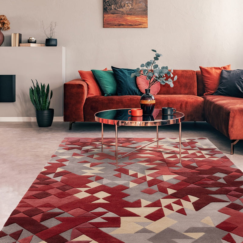Atmacha Home & Living Rug Enigma Red Multi Rug Modern Rug