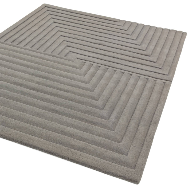 Atmacha Home & Living Rug Form Silver - Grey/Silver - Modern Rug