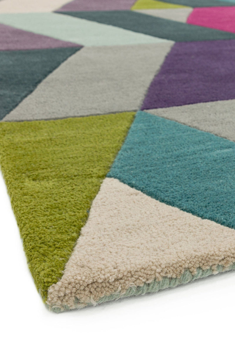 Atmacha Home & Living Rug Funk Chevron Blue Green Modern Rug