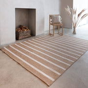Atmacha Home & Living Rug Global Cream Stripe Flatweave Rug