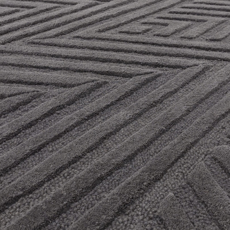 Atmacha Home & Living Rug Hague Charcoal Rug Plain Rug