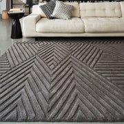 Atmacha Home & Living Rug Hague Charcoal Rug Plain Rug