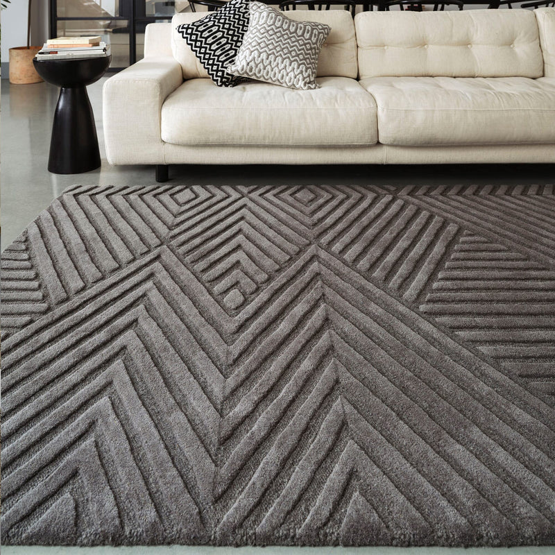 Atmacha Home & Living Rug Hague Charcoal Rug Plain Rug