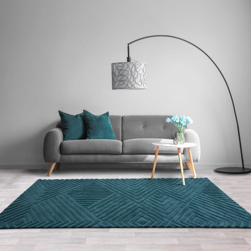 Atmacha Home & Living Rug Hague Teal Rug Plain Rug