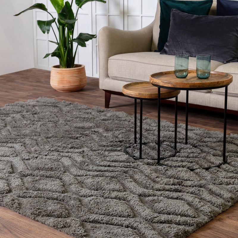 Atmacha Home & Living Rug Harrison Charcoal Rug Shaggy Rug