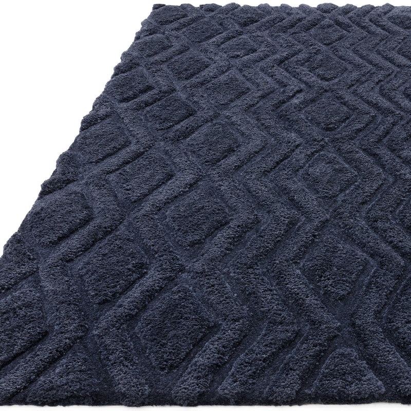 Atmacha Home & Living Rug Harrison Navy Rug Shaggy Rug