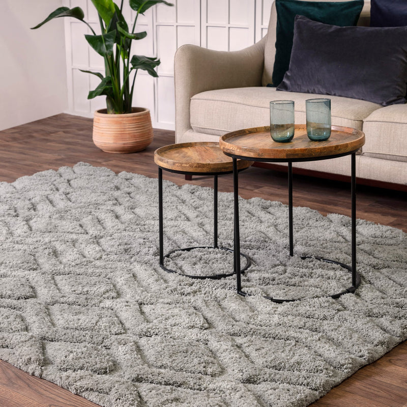 Atmacha Home & Living Rug Harrison Silver Rug Shaggy Rug