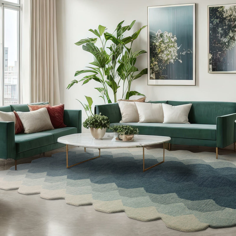 Atmacha Home & Living Rug Hive Teal Modern Rug