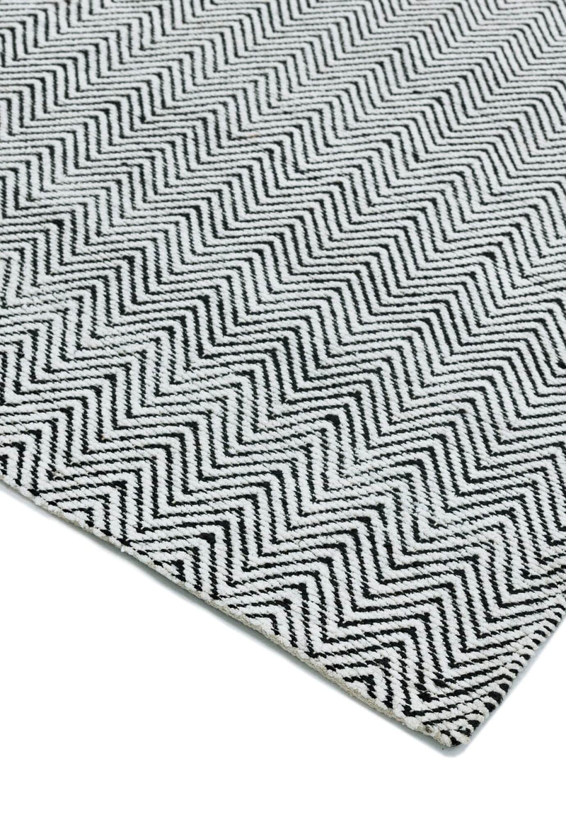 Atmacha Home & Living Rug Ives Black/White Flatweave Rug
