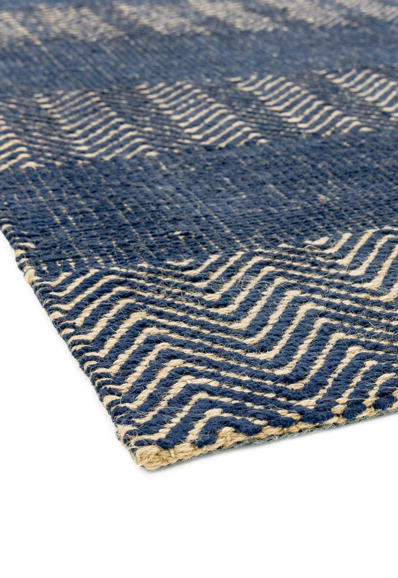 Atmacha Home & Living Rug Ives Navy Blue Flatweave Rug