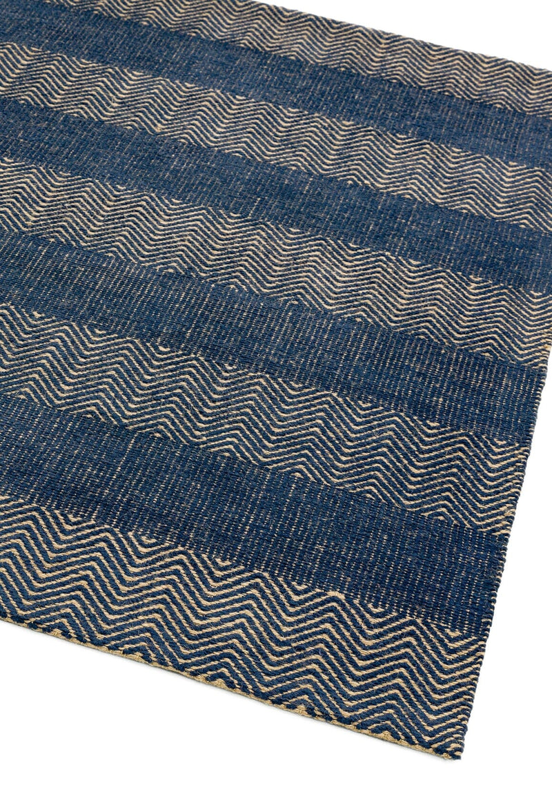Atmacha Home & Living Rug Ives Navy Blue Flatweave Rug