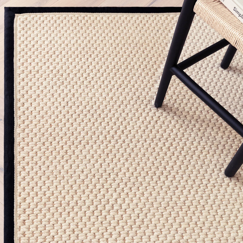 Atmacha Home & Living Rug Korra Double Loop Charcoal Cream - Beige/Natural - Flatweave Rug