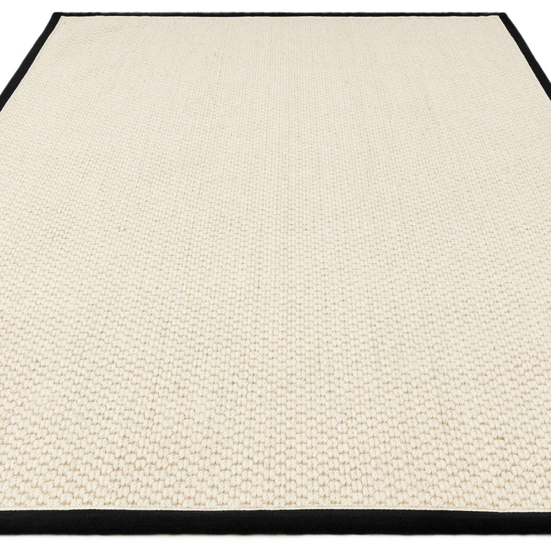 Atmacha Home & Living Rug Korra Double Loop Charcoal Cream - Beige/Natural - Flatweave Rug