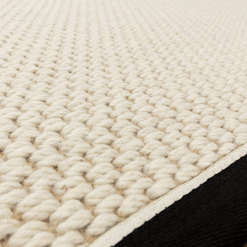 Atmacha Home & Living Rug Korra Double Loop Charcoal Cream - Beige/Natural - Flatweave Rug